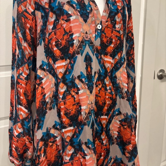 Show Me Your Mumu bright colorful patterned long sleeve blouse size M - Picture 10 of 16